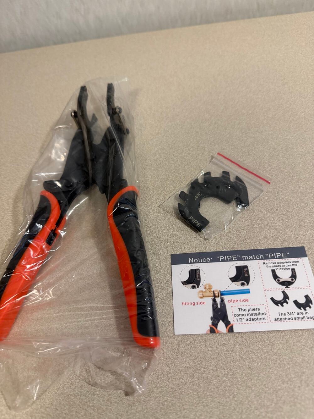 GIANNEER Push to Connect Fitting Disconnect Tongs 1/2 and 3/4 Adapter Pliers